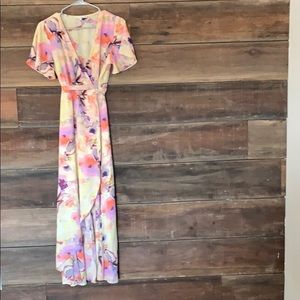 June & Hudson Floral wrap dress